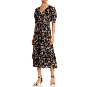 Ba&sh Black Vika Floral Dress V-Neck